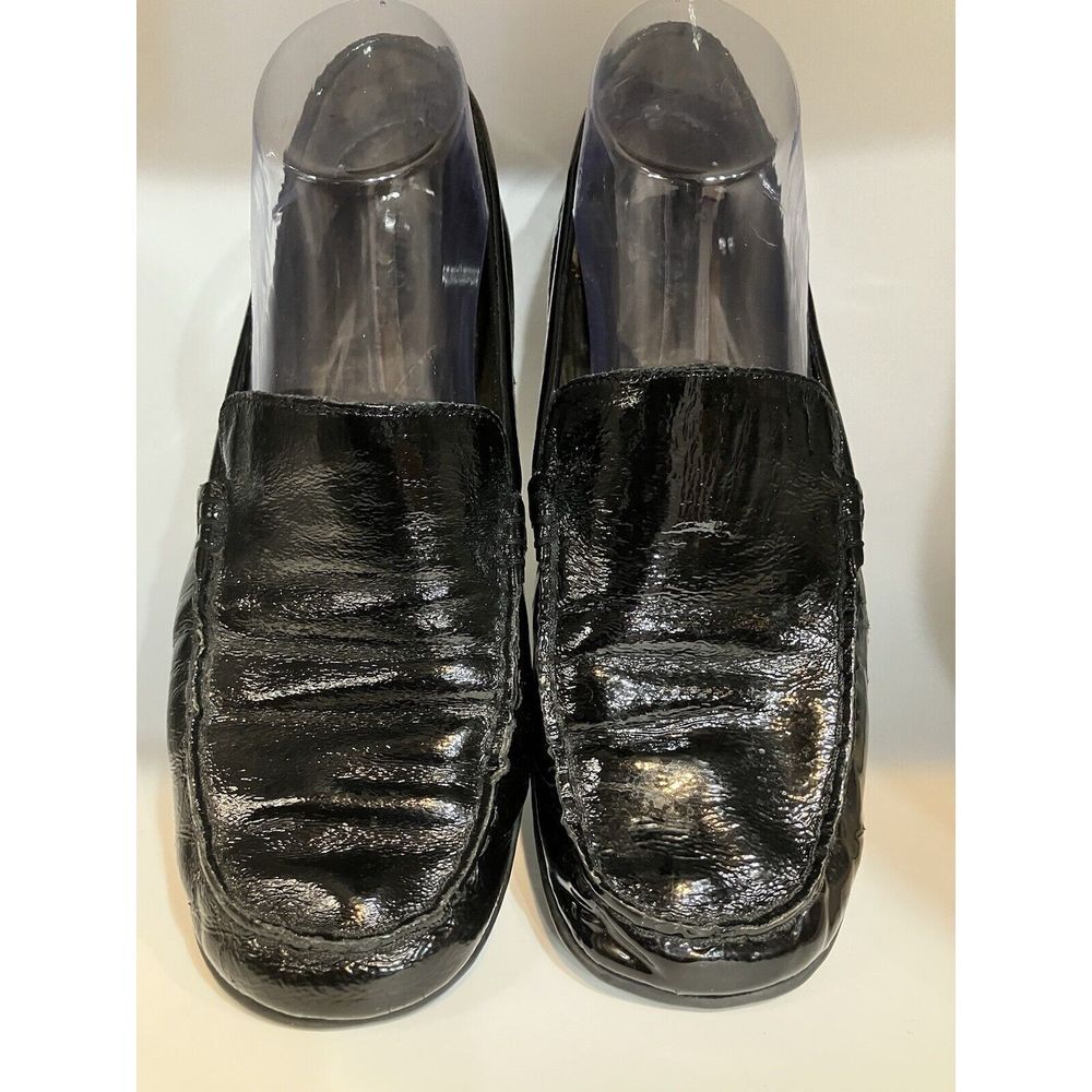 Born Crown Black Patent Leather Loafers Size 8.5 Gently Used *See‎ Photo 9**